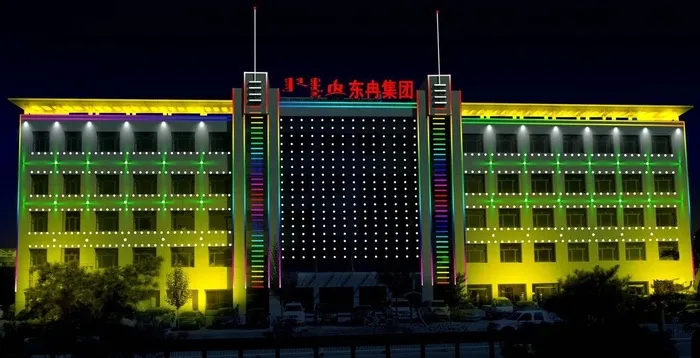 楼体亮化效果图片psd模版下载