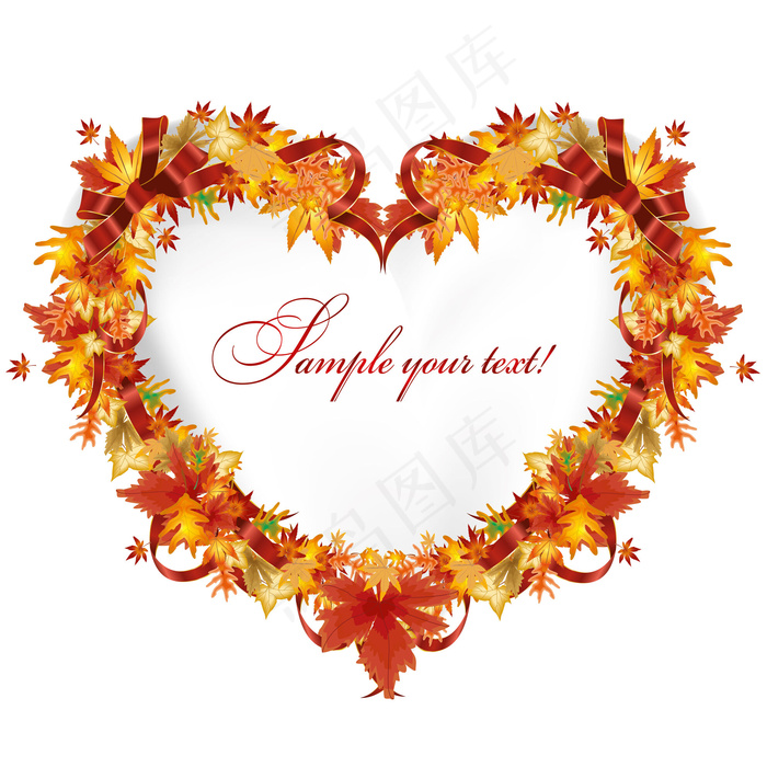 美丽的叶子牌01矢量