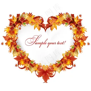 美丽的叶子牌01矢量