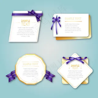 矢量蝴蝶结丝带花纹装饰