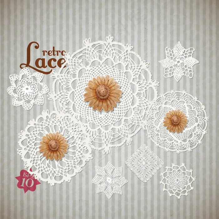 矢量花边框架eps,ai矢量模版下载