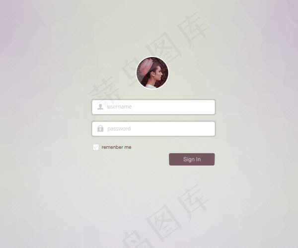 复古登录页面psdpsd模版下载