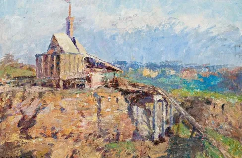 房屋建筑油画图片 房屋建筑油画图片