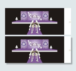 婚礼舞台紫色背景