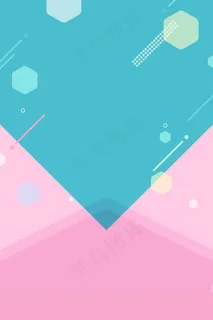 创意几何春季促销海报背景素材
