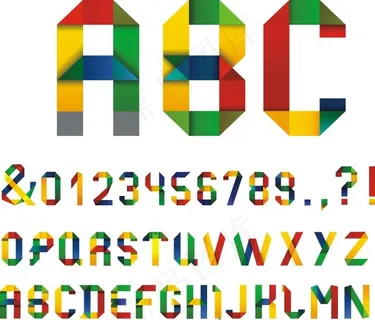 炫彩创意数字字母设计