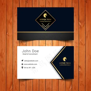 优雅的名片与黄金广场