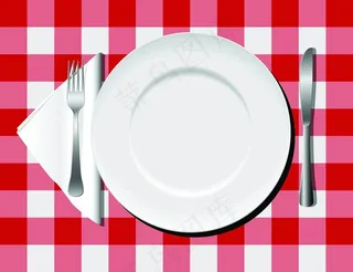 矢量餐厅用具简约设计