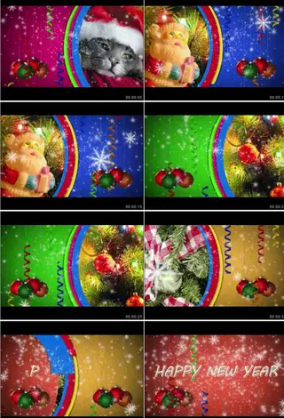 圣诞新年ae片头模板