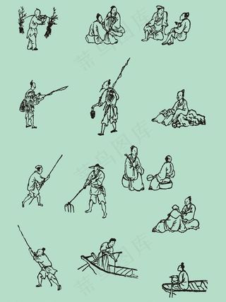 国画人物图片