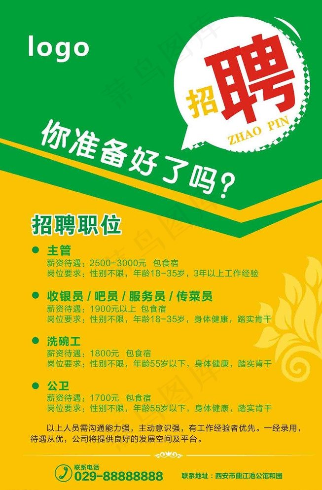 招聘广告海报图片cdr矢量模版下载