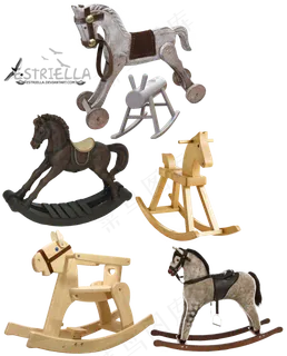 儿童玩具木马素材分层免扣大图