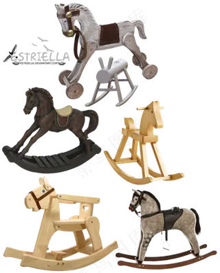 儿童玩具木马素材分层免扣大图