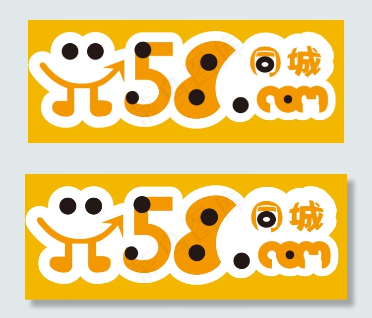 58同城logo图片创意改版psd模版下载