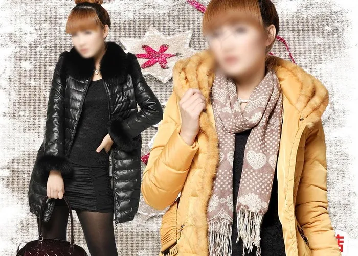 冬装羽绒服模特图片(3118X2409(DPI:72))psd模版下载