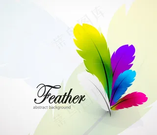 摘要背景的羽毛