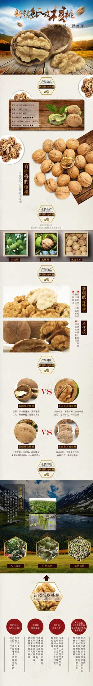 食品核桃淘宝详情页素材 淘宝详情页
