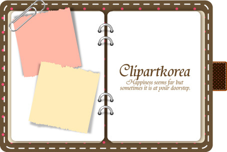 卡通日记本矢量素材