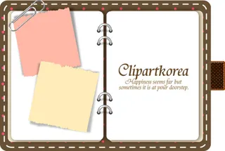 卡通日记本矢量素材