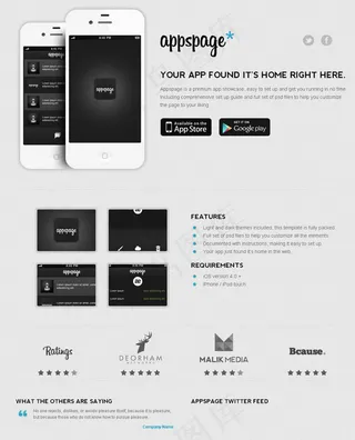 应用介绍网站模板