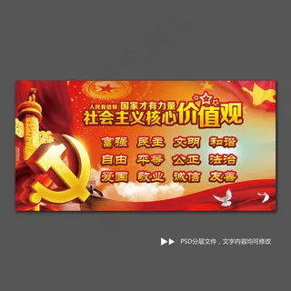 最新*核心价值观展板