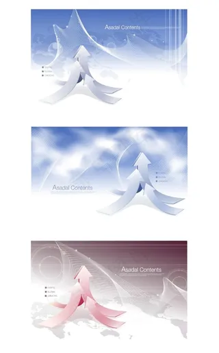 立体箭头商务背景矢量素材