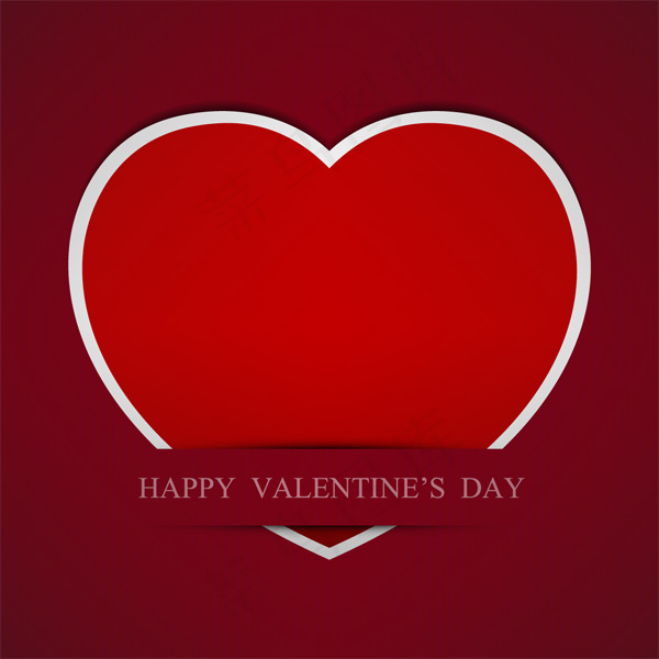 红色心形背景矢量素材03