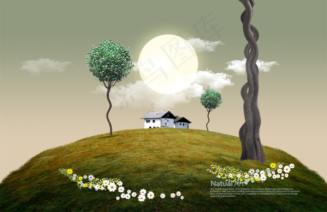 高清PSD分层素材自然家园