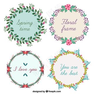 春天美丽的花花环