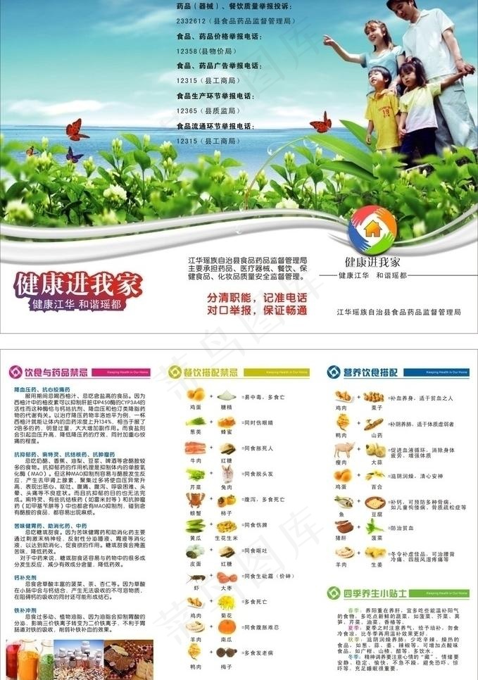 食品药品宣传单图片cdr矢量模版下载