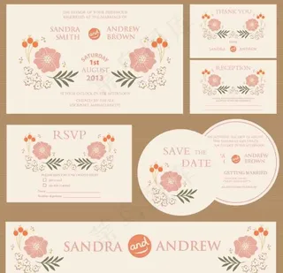 矢量花边背景贺卡设计