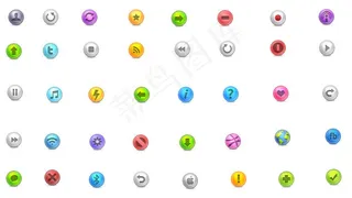 网页应用按钮小图标素材_按钮网页应...