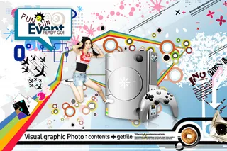 美女与创意元素PSD素材