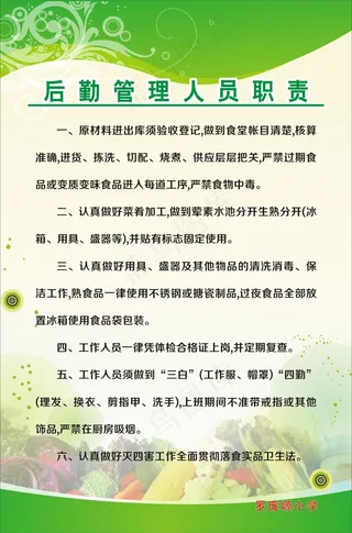 后勤管理人员职责