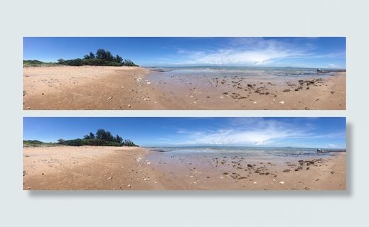 涠洲岛海滩全景图图片