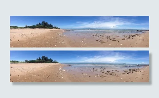 涠洲岛海滩全景图图片