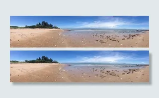 涠洲岛海滩全景图图片