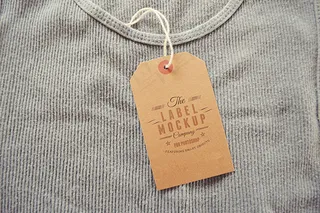 服装吊牌设计效果图贴图样机模板素材