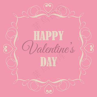 复古情人节粉色背景