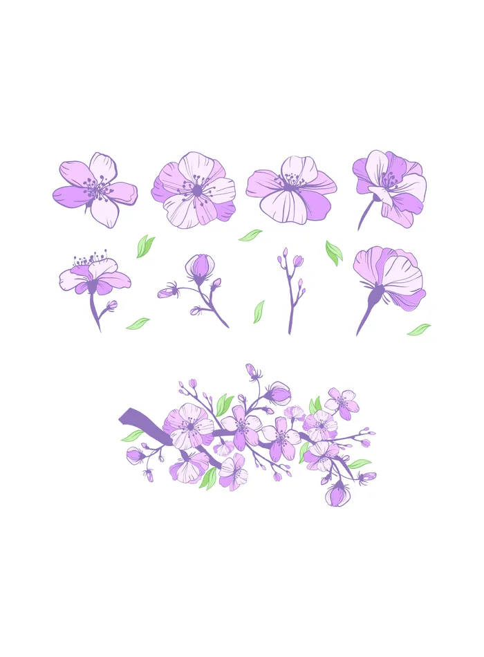 工笔画植物花卉素材