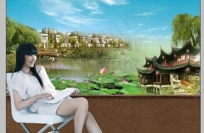 风景背景素材图片(3701X2679(DPI:400))psd模版下载