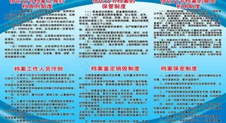 档案制度牌图片
