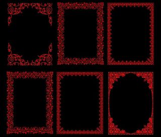 欧式花纹边框相框图片