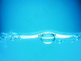 蓝色水泡水滴水珠背景