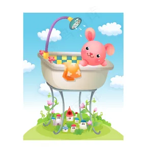 矢量可爱动物背景图片