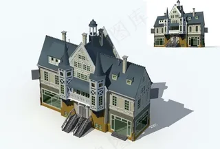 欧式建筑max map图片