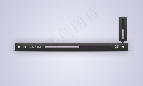 Mac风格媒体工具栏PSD分层素材psd模版下载