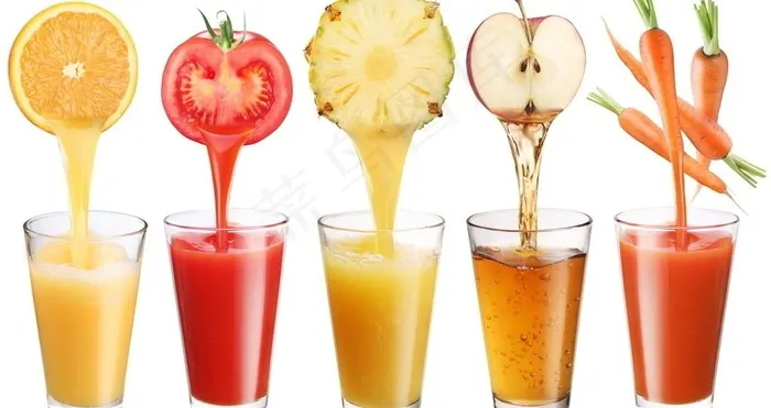 果汁与水果高清图片