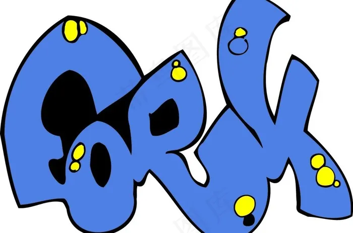 彩色可爱卡通英文字母ai矢量模版下载