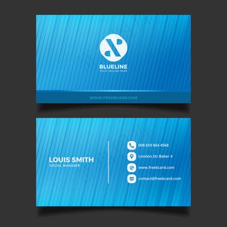 黑色蓝色IT科技大气名片